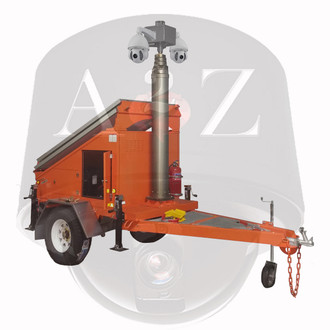 A2Z MMST-EZ3 4G Dual IR PTZ Solar Security Trailer Construction Orange