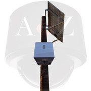 A2Z SS-xMC series SS-TMCIRD Wireless 4G Solar Power Multi-Camera Vandal Dome (Triple 4k Dome Camera) System