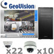 Geovision GV7-IP-SYSTEM is a complete indoor and outdoor Megapixel IR Dome IP Security Camera System.
