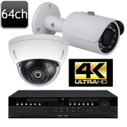 Dahua 64ch 4K NVR 64 Outdoor 4MP IR Dome and or Bullet IP Camera System OEM-SD10