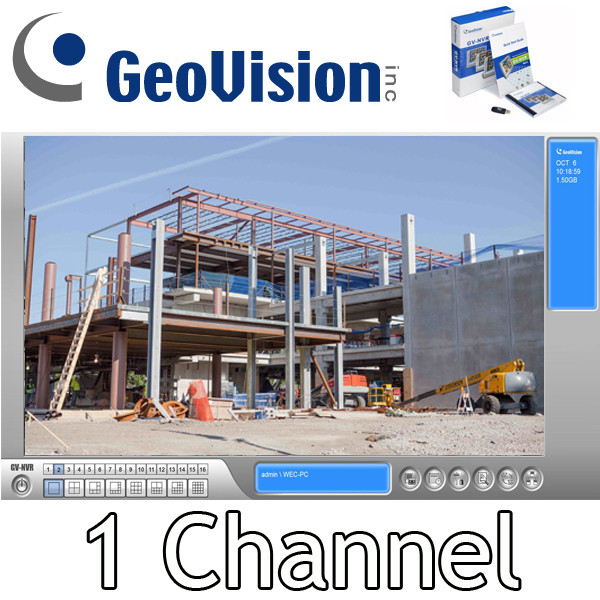 Geovision 2CH 3rd Party IP Camera NVR Software License with USB Dongle