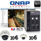 QNAP ACTI 8 channel Megapixel Dome IP Security Camera System

