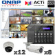 QNAP ACTI QA12 20ch 3 Megapixel Infrared IP Camera System 