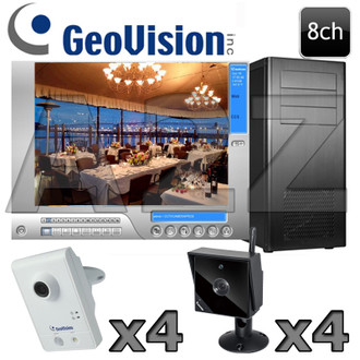 Geovision VIVOTEK 8ch Wireless IP Security Camera System GV17