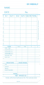 TIMECLOCK PUNCH CARDS - WEEKLY TIME CARD (100)