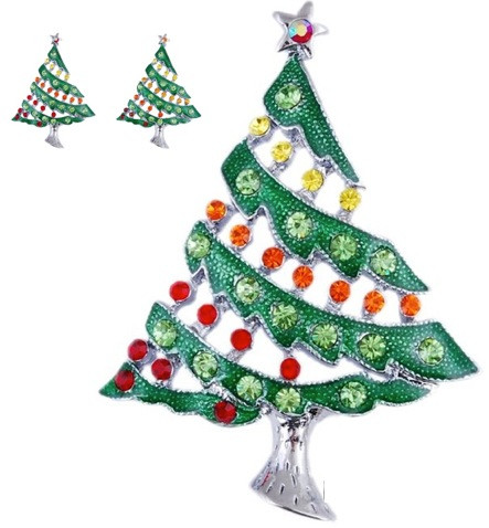 Wholesale Crystal Christmas Tree Pin Wholesale Crystal Christmas Tree Pin