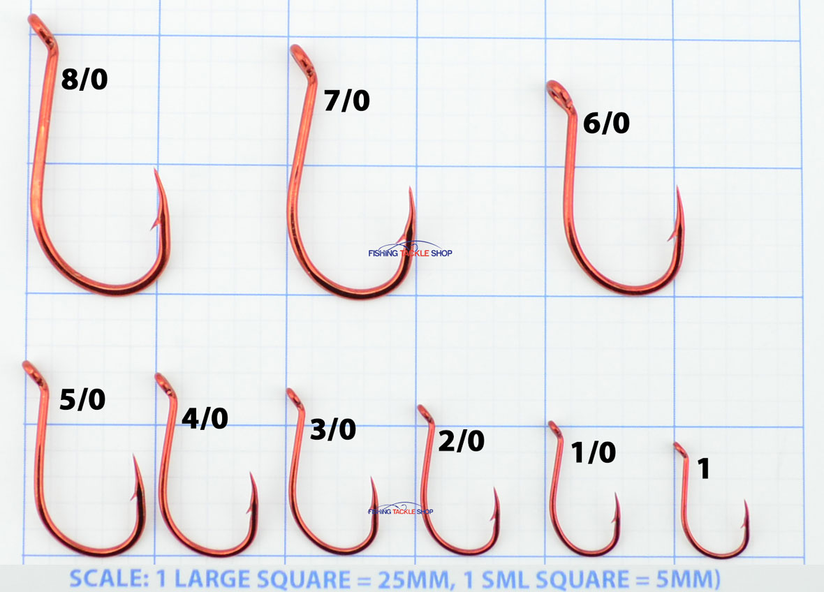 Mustad Big Red Fishing Hooks, 25 Hooks Fishing Tackle Shop