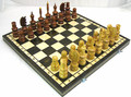 Hand Carved Chess Set - Oak