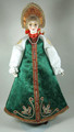 Maria-Green Dress | Russian Costume Dolls