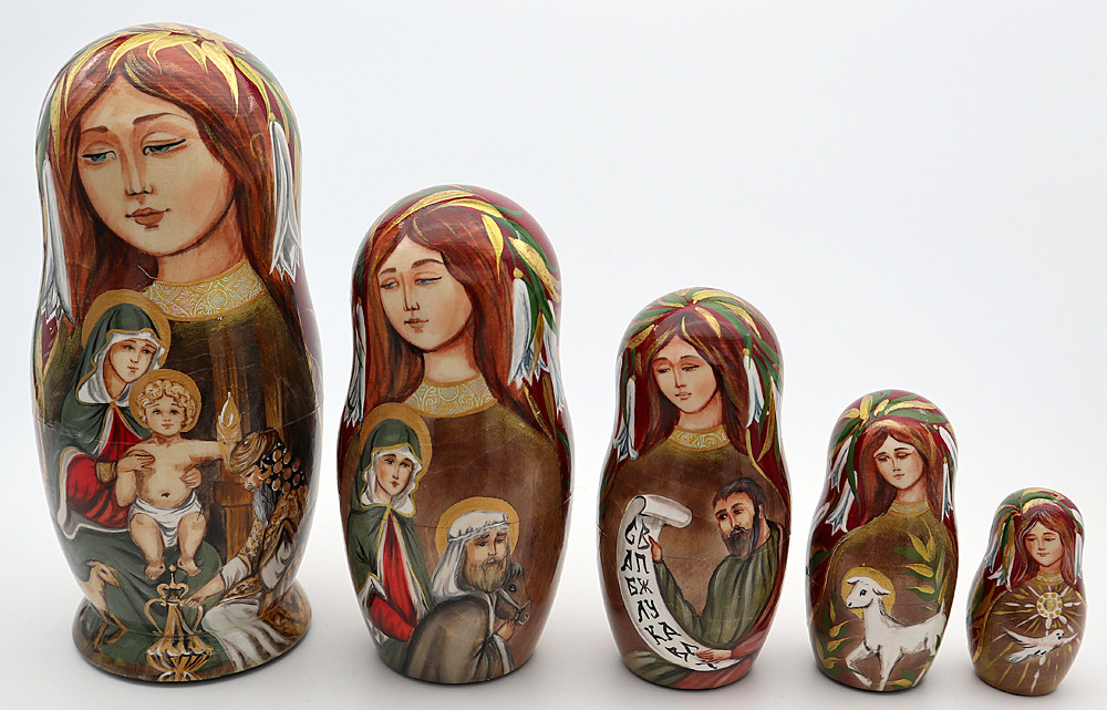 Religious store nesting dolls