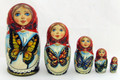 Butterfly and Flowers | Fine Art Matryoshka Nesting Doll