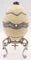Pearly White - Musical Box | Faberge Style Egg