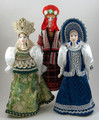 Costumes vary in color and decorative detail. You may specify general color: blue, red, green.