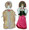 Dolls come in assorted costumes with variation in color and decorative details.