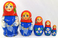 Matryona Blue Sarafan | Traditional Matryoshka Nesting Doll