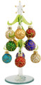Swirly Ornaments Mini Glass Tree