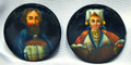 There are no maker's marks. Both buttons are in excellent condition with normal crazing of the lacquer surface due to age. This does not affect the integrity of the lacquer or the painting.