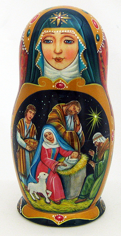 russian nesting doll nativity