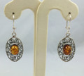 Ornate Amber Earrings | Baltic Amber
