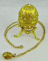 Prosper - Golden Egg with Necklace | Faberge Style Egg