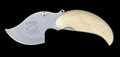 Pocket Ulu Knife with Walrus Jaw Bone Handle | Alaskan Knife