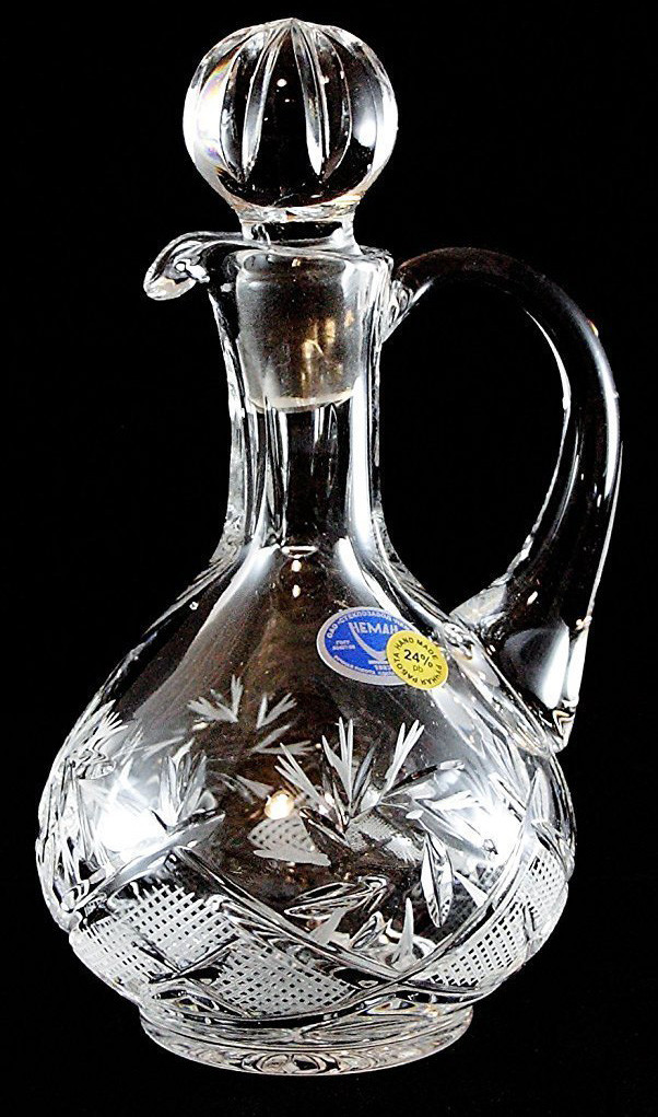 Russian Cut Crystal Vodka Decanter Carafe Vintage USSR 12 oz