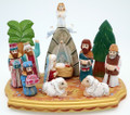 Hand Carved Nativity Scene Set