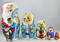 Santa with Snow Maiden Matryoshka | Matryoshka / Nevalashka Doll
