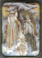 Snow Maiden and Grandfather Frost  | Fedoskino Lacquer Box