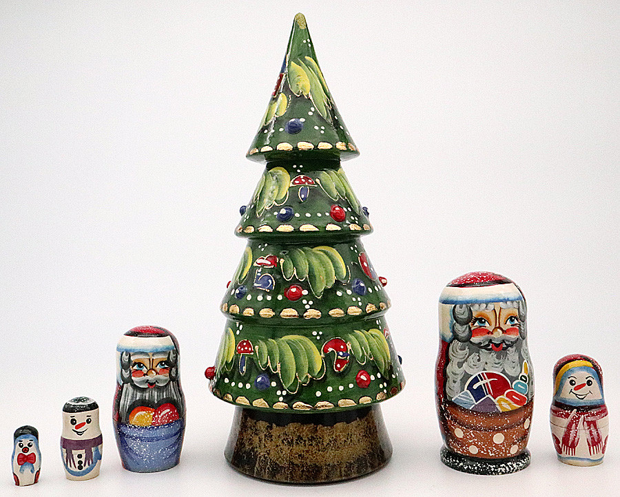 christmas tree nesting dolls