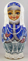 Snegurochka by Tatiana Rolina - Blue Coat | Unique Museum Quality Matryoshka Doll