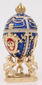 Lions Musical Faberge Style Egg with Flowers - SOLD