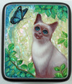 Kitten with Butterfly | Kholui Lacquer Box
