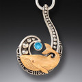 Blue Whale Pendant - Fossilized Mammoth Ivory