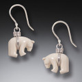 Bears - Mammoth Ivory Polar Bear Earrings