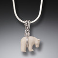 Bears - Mammoth Ivory Polar Bear Pendant