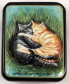 Kittens in the Garden | Fedoskino Lacquer Box