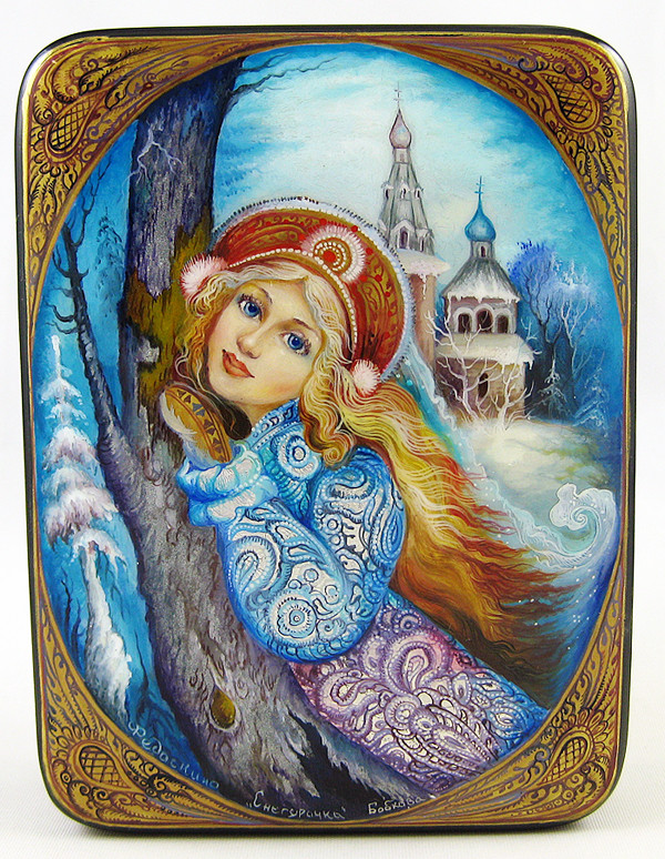 ロシア雑貨☆イコンマトリョーシカ雪娘スネグラーチカThe  Maiden Russian Fairy Tales Snowmaiden