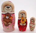 Bear Girl 3 Piece Matryoshka | Alaska Theme Matryoshka Nesting Doll