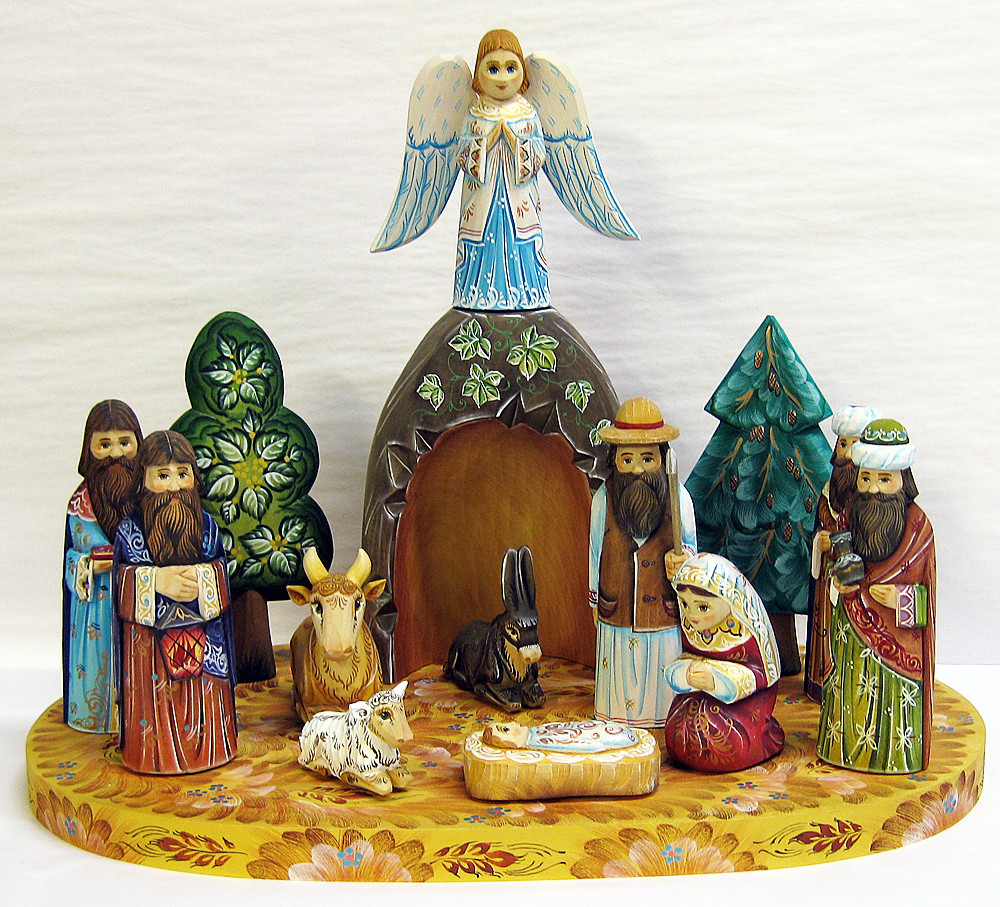 Nativity Scene Set by Shestobatova - Russian Christmas