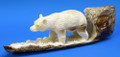 Walking Polar Bear - Fossilized Walrus Ivory Carvings