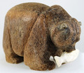 Bear Head Down by Eugene Romanenko | Whalebone / Walrus Jawbone Carving
