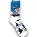 Alaska Socks Wolf Landscape Mountain 