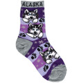 Alaska Socks Husky Pups and Pawprints - Youth