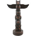 7" Brown Thunderbird Totem Pole