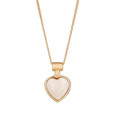 Fossil Mammoth Heart Pendant - Gold Plated