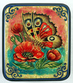 Flowers and Butterfly | Mstera Lacquer Box
