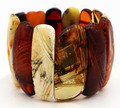 Amber Multi-Colored Bracelet with Carvings - SOLD | Baltic Amber