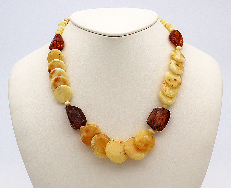 Antique Caramel/ Butterscotch/Mixed Color Baltic Amber Necklace 54 Gr( Free  Shipping To Uk) - LA26742 | LoveAntiques.com