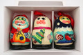 Santa, Snowman and Snowmaiden Christmas Ornaments - Set of 3
